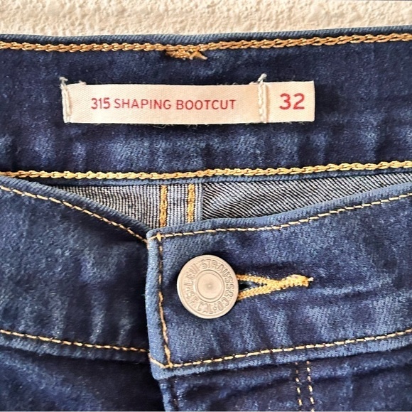 Levis 315 Shaping Bootcut Blue Dark Wash Jeans  Women Sz 32 - Picture 6 of 10